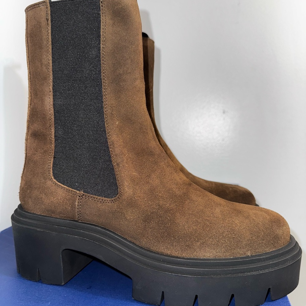 Steve Madden Brown Suede Combat Boots